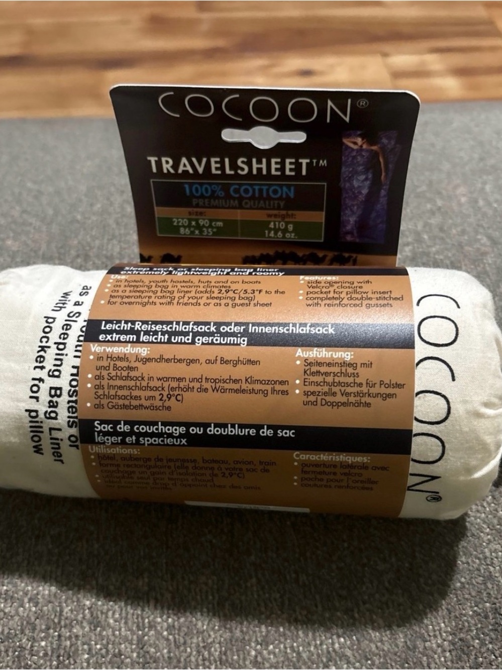 COCOON TRAVELSHEET Cotton 86”x35” CT13